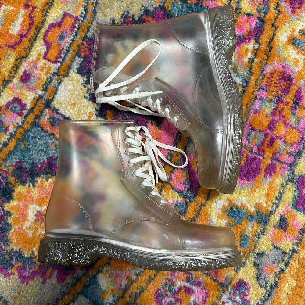 Clear Combat Boots